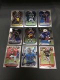 9 Card Lot of Football ROOKIE Cards - Mostly Modern Years - Prizms, Future Stars and More!