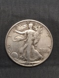 1944-S United States Walking Liberty Silver Half Dollar - 90% Silver Coin from Estate