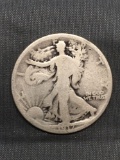 1917 United States Walking Liberty Silver Half Dollar - 90% Silver Coin from Estate