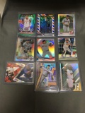 9 Card Lot of REFRACTORS and PRIZMS from Huge Collection with Stars Rookies & More