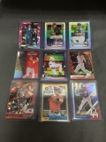9 Card Lot of REFRACTORS and PRIZMS from Huge Collection with Stars Rookies & More
