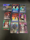 9 Card Lot of REFRACTORS and PRIZMS from Huge Collection with Stars Rookies & More