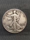 1942-S United States Walking Liberty Silver Half Dollar - 90% Silver Coin from Estate