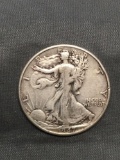 1947 United States Walking Liberty Silver Half Dollar - 90% Silver Coin from Estate
