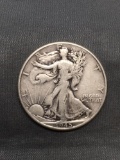 1945 United States Walking Liberty Silver Half Dollar - 90% Silver Coin from Estate