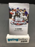 Factory Sealed 2020 TOPPS CHROME Baseball Update Series 4 Card Pack
