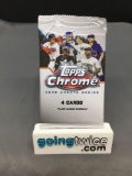 Factory Sealed 2020 TOPPS CHROME Baseball Update Series 4 Card Pack