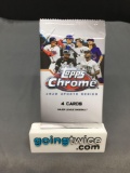 Factory Sealed 2020 TOPPS CHROME Baseball Update Series 4 Card Pack
