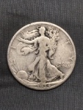 1934-D United States Walking Liberty Silver Half Dollar - 90% Silver Coin from Estate