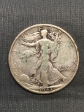 1943-S United States Walking Liberty Silver Half Dollar - 90% Silver Coin from Estate