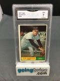 GMA Graded 1961 Topps Baseball #434 TOM BREWER Vintage Trading Card - NM 7