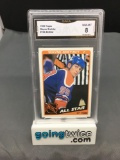 GMA Graded 1984 Topps Hockey #154 WAYNE GRETZKY Trading Card - NM-MT 8