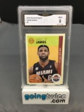 GMA Graded 2012 Past & Present Basketball #6 LEBRON JAMES Trading Card - MINT 9