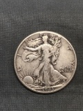 1943 United States Walking Liberty Silver Half Dollar - 90% Silver Coin from Estate