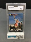 GMA Graded 1993 Upper Deck Basketball #466 MICHAEL JORDAN Trading Card - NM-MT+ 8.5