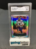 GMA Graded 2014 Topps Chrome Football #102 RUSSELL WILSON Trading Card - GEM MINT 10