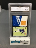 GMA Graded 2003 Fleer Platinum Football #PM PEYTON MANNING Jersey Trading Card - EX-NM+ 6.5