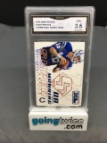 GMA Graded 2002 Upper Deck XL Football PEYTON MANNING Jersey Trading Card /800 - VG+ 3.5