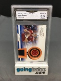 GMA Graded 2002 Playoff Football #42 PEYTON MANNING Jersey Trading Card - NM-MT+ 8.5