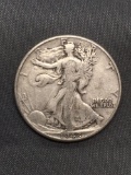 1942 United States Walking Liberty Silver Half Dollar - 90% Silver Coin from Estate