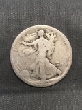 1917-S United States Walking Liberty Silver Half Dollar - 90% Silver Coin from Estate