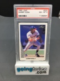PSA Graded 1990 Leaf #220 SAMMY SOSA White Sox Cubs ROOKIE Baseball Card - NM-MT 8