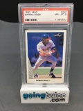 PSA Graded 1990 Leaf #220 SAMMY SOSA White Sox Cubs ROOKIE Baseball Card - NM-MT 8