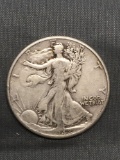 1942 United States Walking Liberty Silver Half Dollar - 90% Silver Coin from Estate