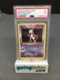 PSA Graded 1999 Pokemon Base Set 1st Edition Shadowless #10 MEWTWO Holofoil Rare Trading Card - NM 7