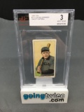 BVG Beckett Graded 1909 T206 #212 GLENN LIEBHARDT Sweet Caporal Tobacco Baseball Card - VG 3
