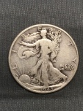 1943 United States Walking Liberty Silver Half Dollar - 90% Silver Coin from Estate