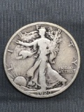 1920-S United States Walking Liberty Silver Half Dollar - 90% Silver Coin from Estate