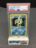 PSA Graded 2000 Pokemon Base 2 Set #7 GYARADOS Holofoil Rare Trading Card - NM 7