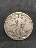 1944-D United States Walking Liberty Silver Half Dollar - 90% Silver Coin from Estate