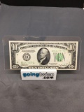 1934-A United States Hamilton $10 Green Seal Bill Currency Note from Estate