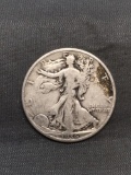 1936 United States Walking Liberty Silver Half Dollar - 90% Silver Coin from Estate