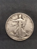 1939-S United States Walking Liberty Silver Half Dollar - 90% Silver Coin from Estate
