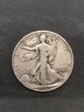1942-D United States Walking Liberty Silver Half Dollar - 90% Silver Coin from Estate