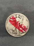 1944 United States Walking Liberty Silver Half Dollar - 90% Silver Coin from Estate