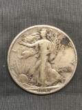 1941 United States Walking Liberty Silver Half Dollar - 90% Silver Coin from Estate