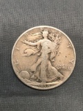 1938 United States Walking Liberty Silver Half Dollar - 90% Silver Coin from Estate