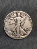 1943-D United States Walking Liberty Silver Half Dollar - 90% Silver Coin from Estate