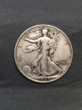 1943 United States Walking Liberty Silver Half Dollar - 90% Silver Coin from Estate