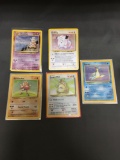 5 Card Lot of Vintage Pokemon Holofoil Rare Trading Cards from a Collection Find!
