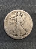 1918 United States Walking Liberty Silver Half Dollar - 90% Silver Coin from Estate