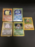5 Card Lot of Vintage Pokemon Holofoil Rare Trading Cards from a Collection Find!