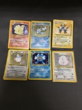 5 Card Lot of Vintage Pokemon Holofoil Rare Trading Cards from a Collection Find!