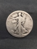 1923-S United States Walking Liberty Silver Half Dollar - 90% Silver Coin from Estate