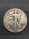 1943 United States Walking Liberty Silver Half Dollar - 90% Silver Coin from Estate