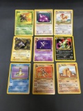 9 Card Lot of Vintage Pokemon Rare Trading Cards from Huge Collector's Hoard
